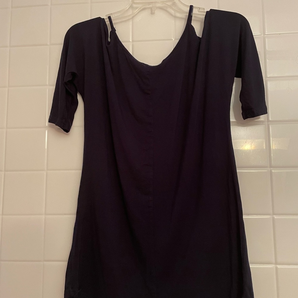Styleword cold shoulder sleeves blouse size S, color black